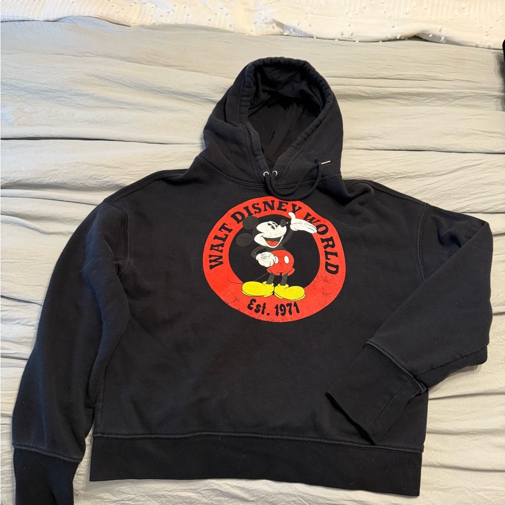 Disney Black Hoodie with Mickey Mouse Graphic